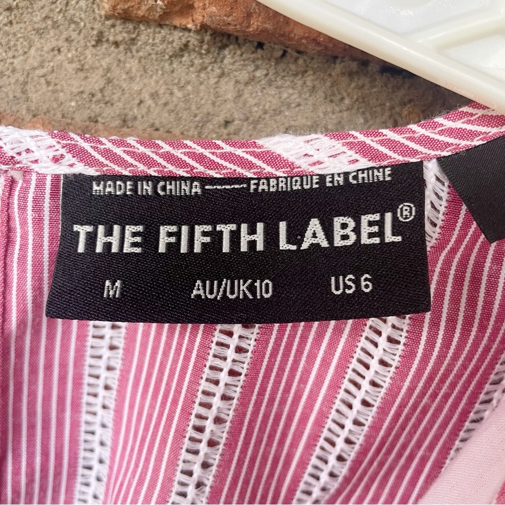 The Fifth Label Kite Stripe Red and White Striped Ruffles Dress Size Medium, 6 - Picture 10 of 16